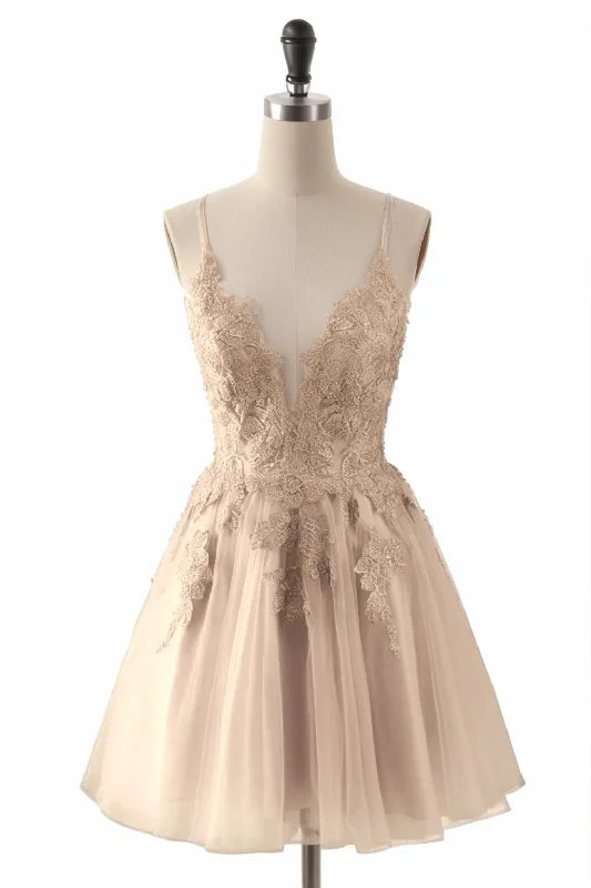 A-Line Short-Mini Tulle Homecoming Dresses CS0506