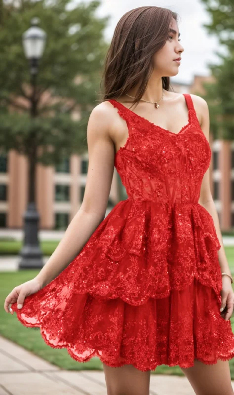 A-Line Short-Mini Tulle Graduation Dresses CS0548