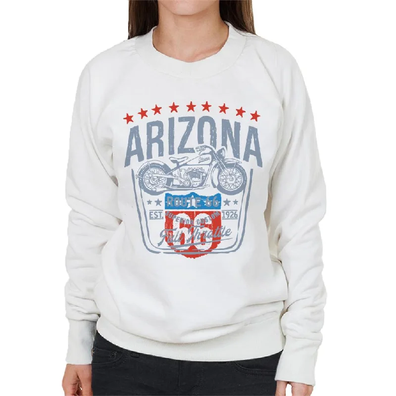 Route 66 Arizona Motorcycle Women's Sweatshirt