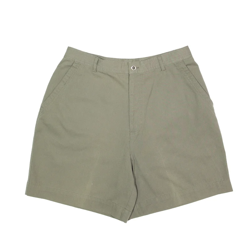 STUDIO WORKS Chino Shorts Green Regular Womens M W30