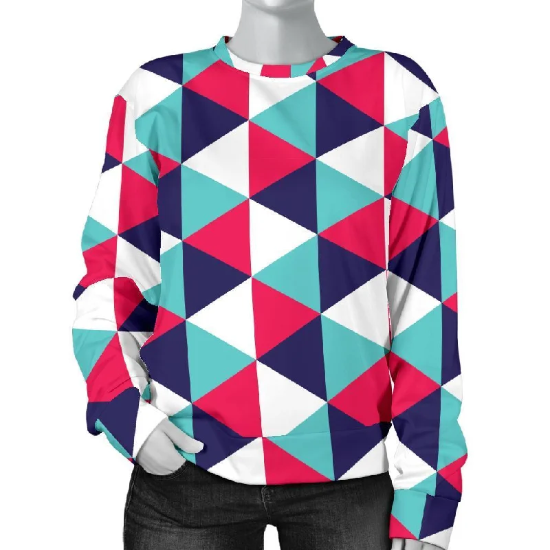 Triangle Pattern Print Women's Sweatshirt