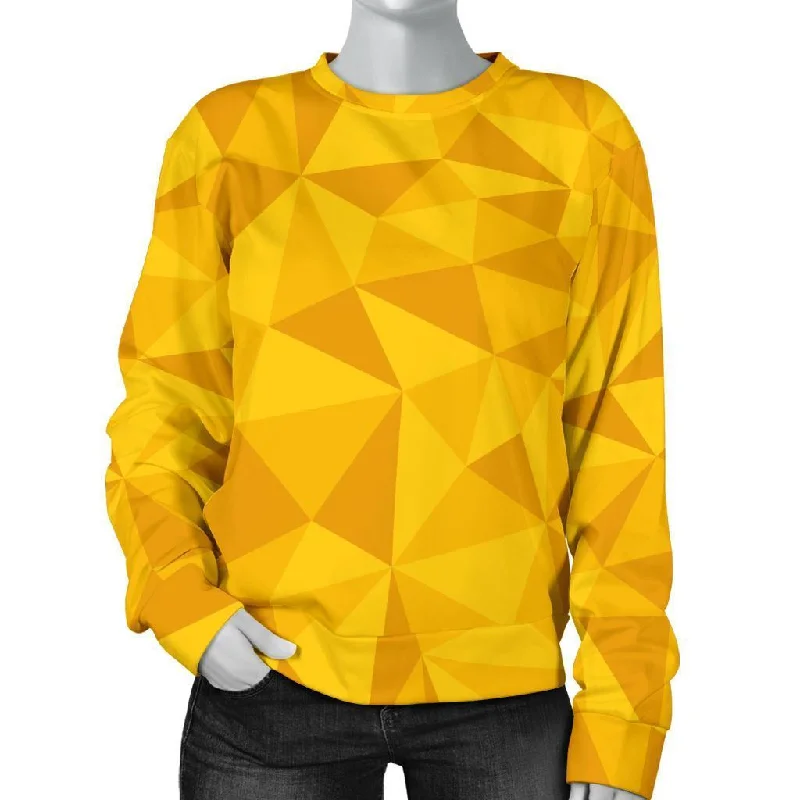 Triangle Yellow Pattern Print Women's Sweatshirt