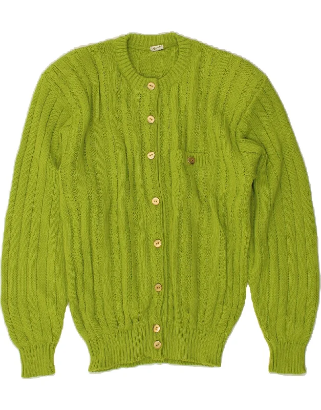 VINTAGE Womens Cardigan Sweater UK 14 Large Green