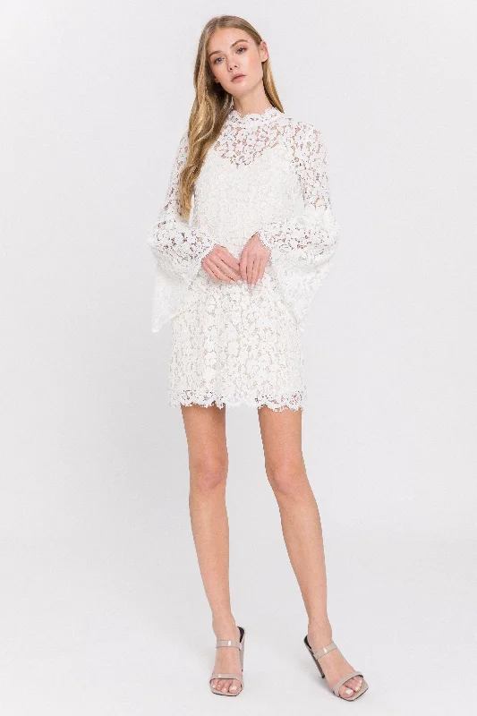 Bell Sleeve Lace Dress