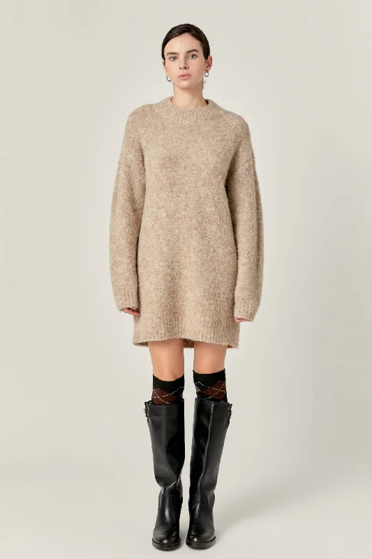 Long-Sleeved Sweater Dress