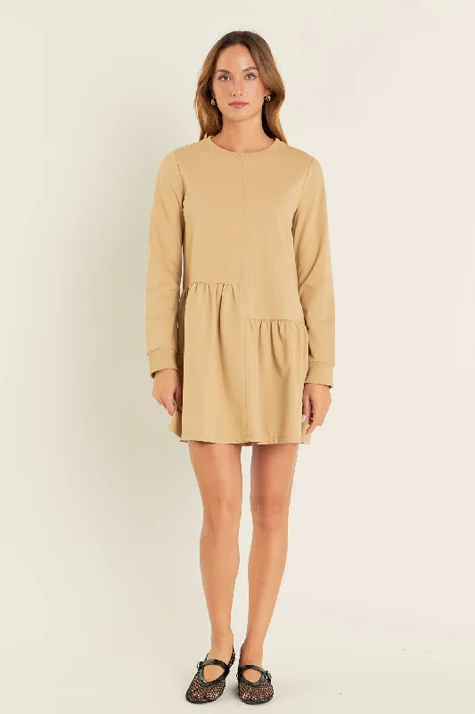 Knit Unbalanced Seam Dress