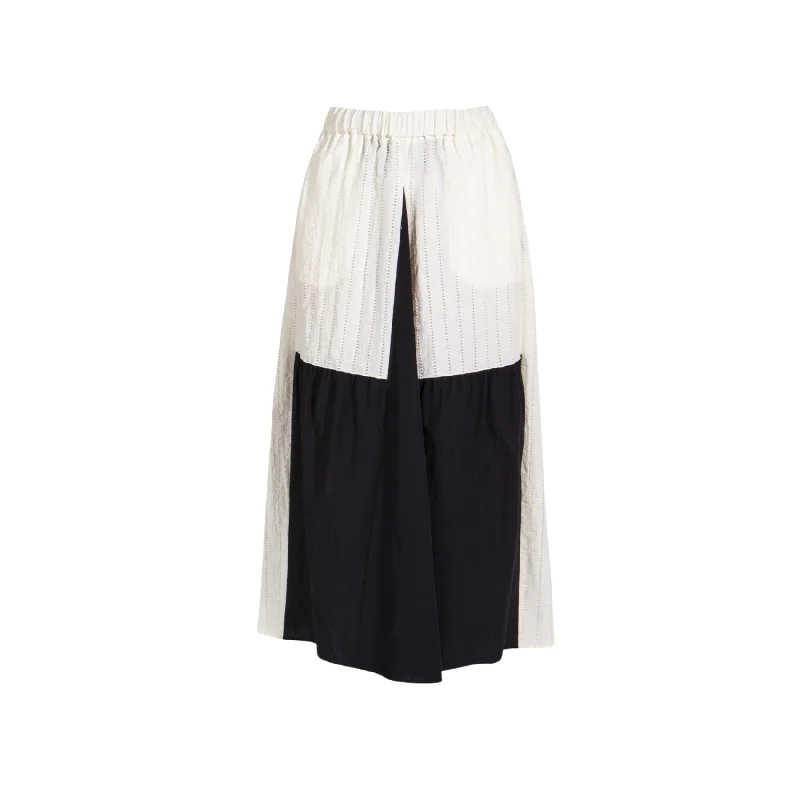 A-Jour Skirt - White/Black