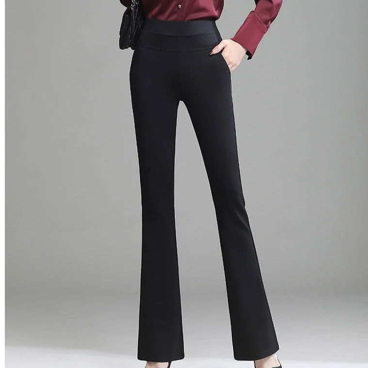 Black unlined trousers