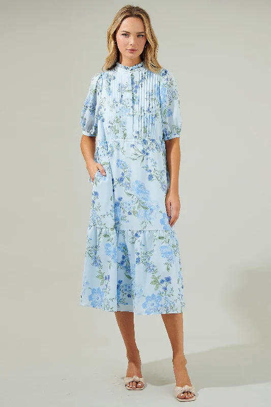 Sweet Sundays Floral Midi Dress