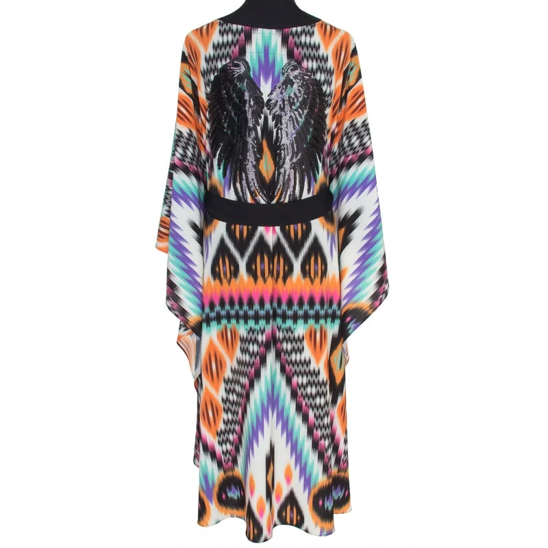 Orange Apache Long Kimono Wings