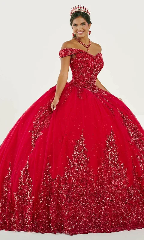 Fiesta Gowns 56501 - Beaded Off-Shoulder Ballgown