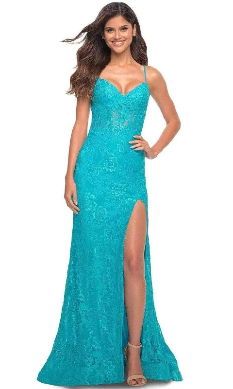 La Femme - 30171SC - Embroidered Sleeveless Prom Gown