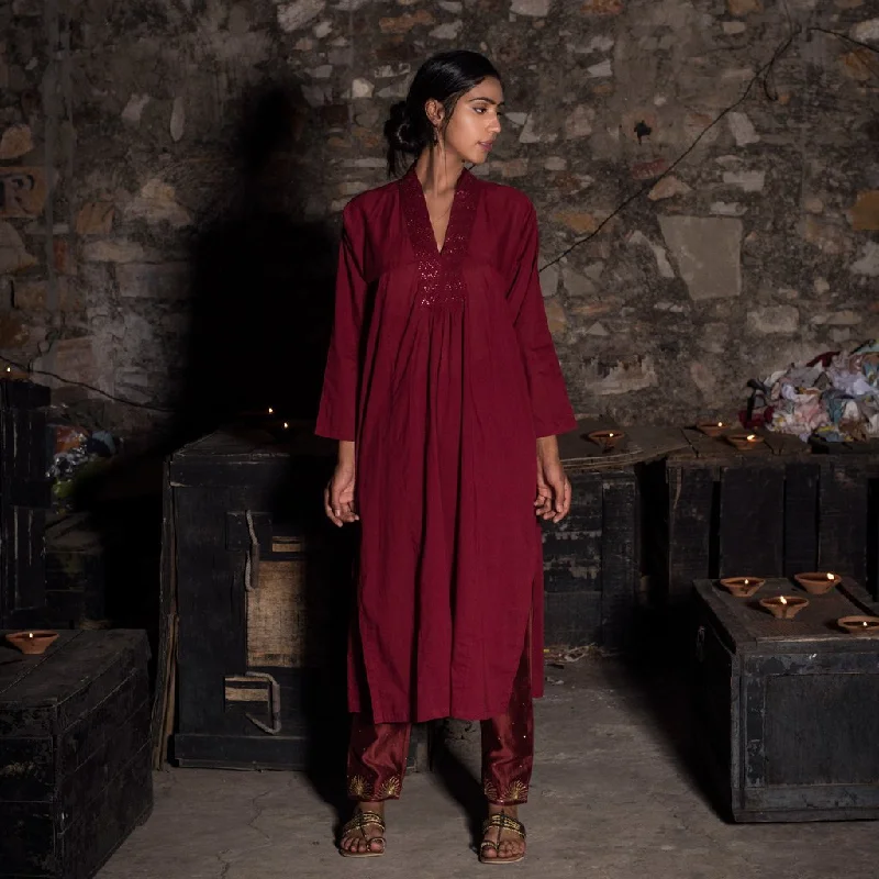 AASHI (Kurta-Maroon)