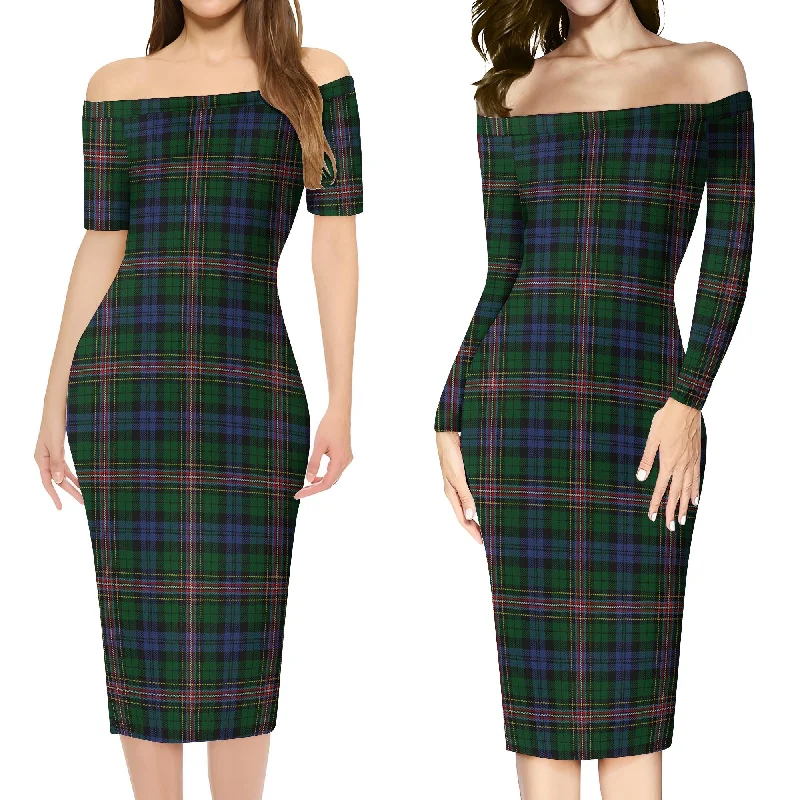 Allison Tartan Off Shoulder Lady Dress