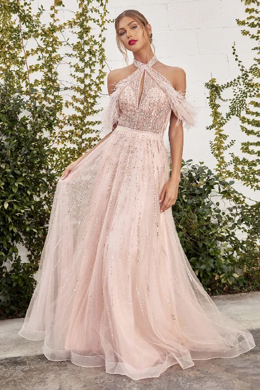 Anastasia Feather Gown by Andrea and Leo -A1023