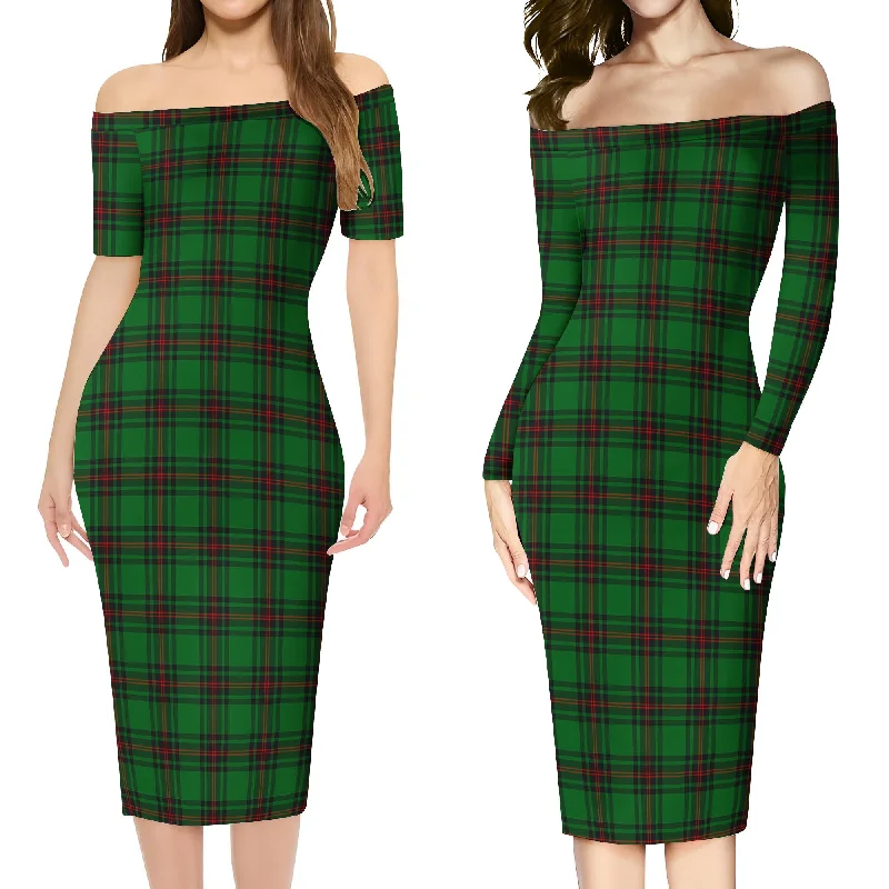 Anstruther Tartan Off Shoulder Lady Dress