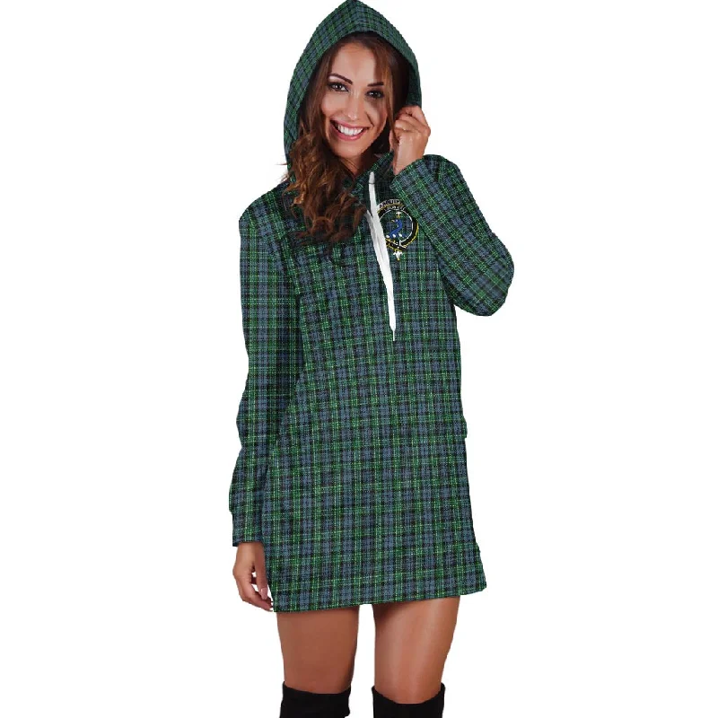 Arbuthnot Tartan Hoodie Dress with Family Crest