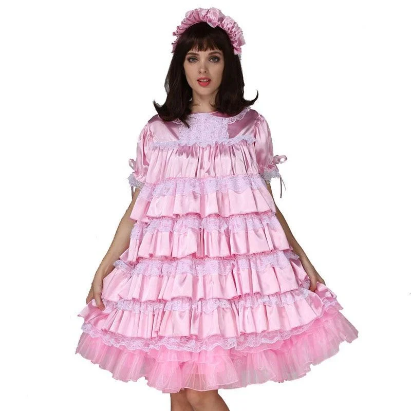 Baby Sissy Lockable Satin Dress