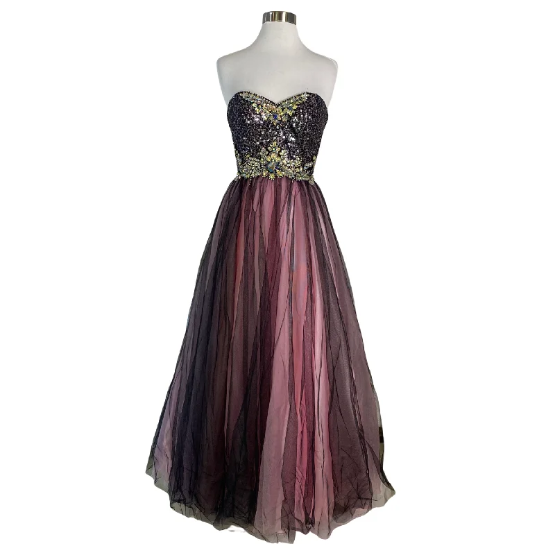 CLARISSE Style 2620 Full Gown Black/ Pink Size 00