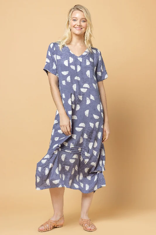 Half Moon Tuck Dress