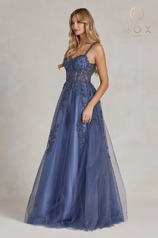 Nox Anabel -T1082 Sweetheart Neck Corset Prom Gown