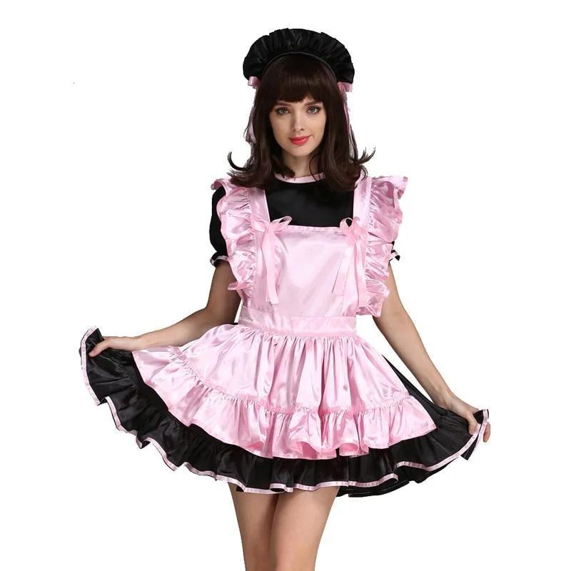 Forced Sissy Maid Satin Dress