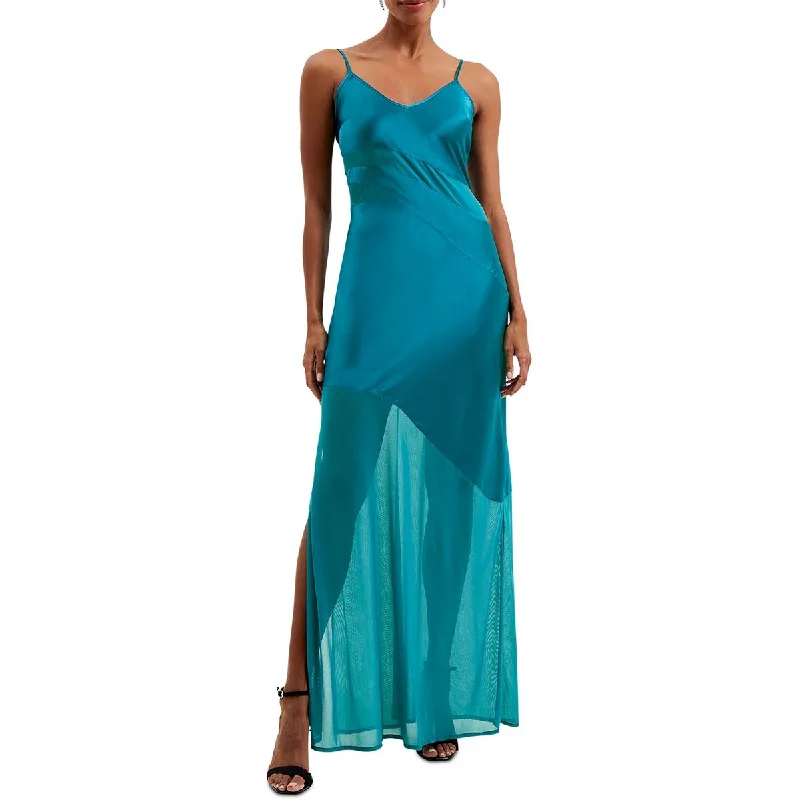 French Connection Womens Satin Strappy Slip Dress