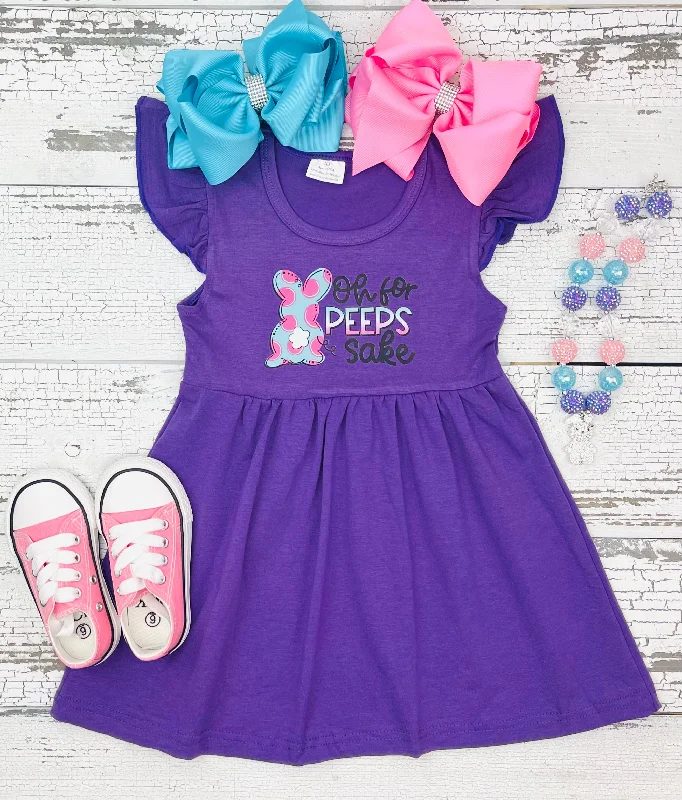 HCK EXCLUSIVE- Oh For Peeps Sake Purple Dress