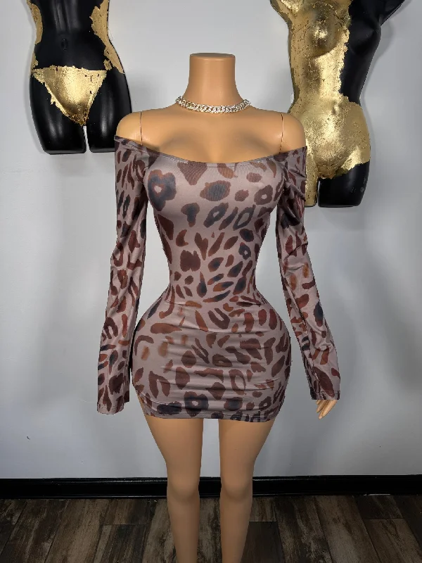 Hot Stuff Dress- Leopard