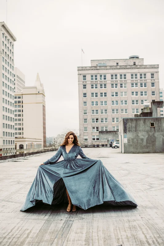 Ivy Dress - Dusty Blue