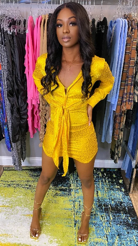 Just Fierce Dress- Mustard