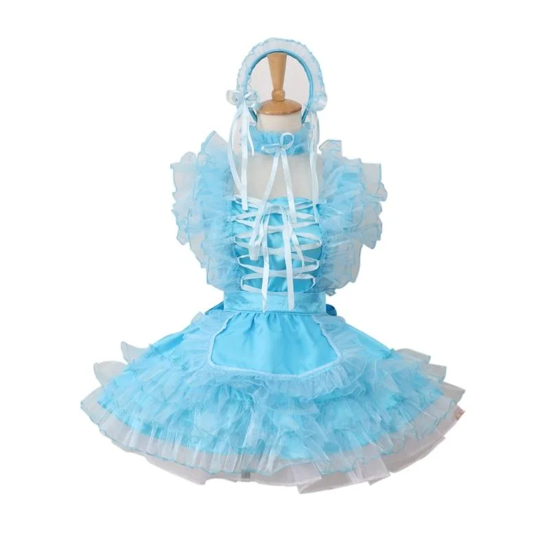 Lockable Organza Sissy Maid Dress