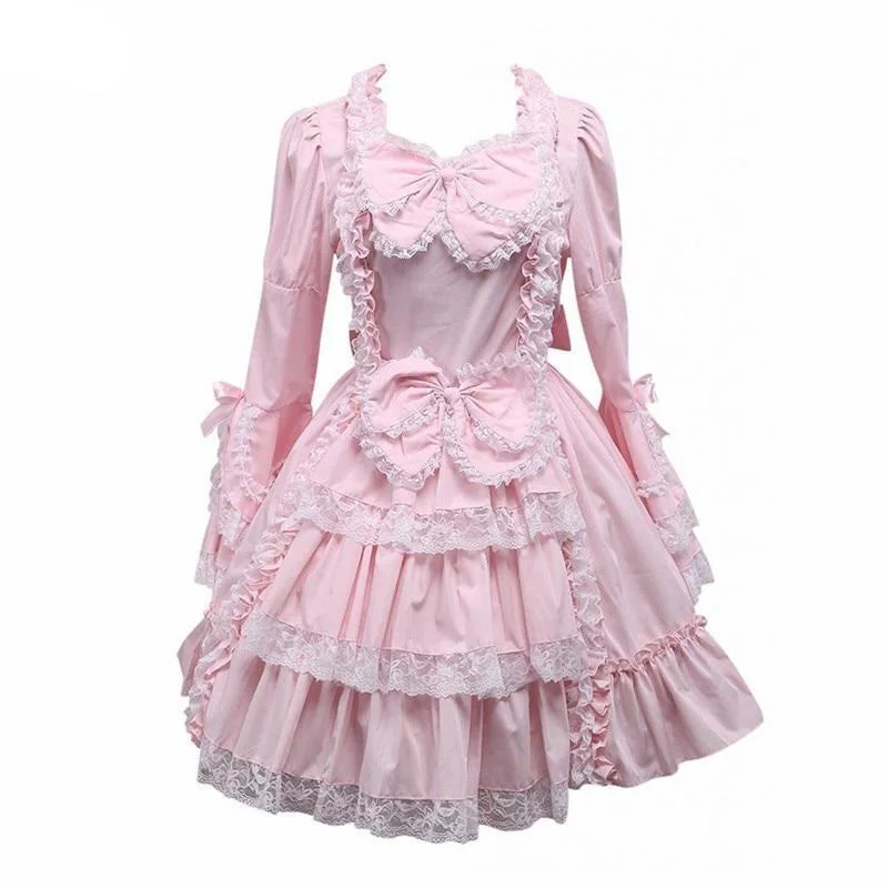 Lolita Dress "Pink Bow & Ruffles"