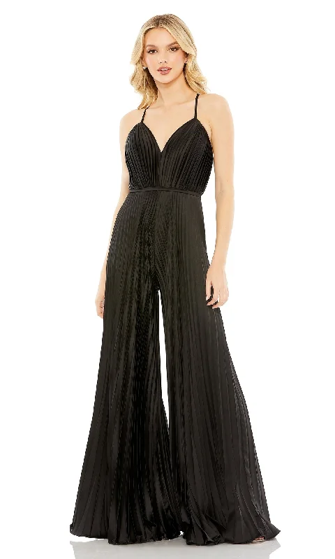 Mac Duggal Pleated Wide-Leg Formal Jumpsuit 26319