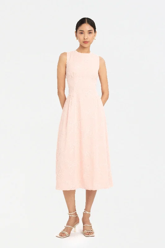 Mariselle Embroidered Swing Dress