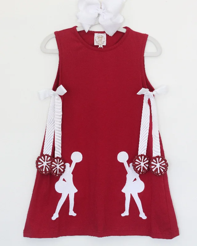 MAROON POM POM DRESS