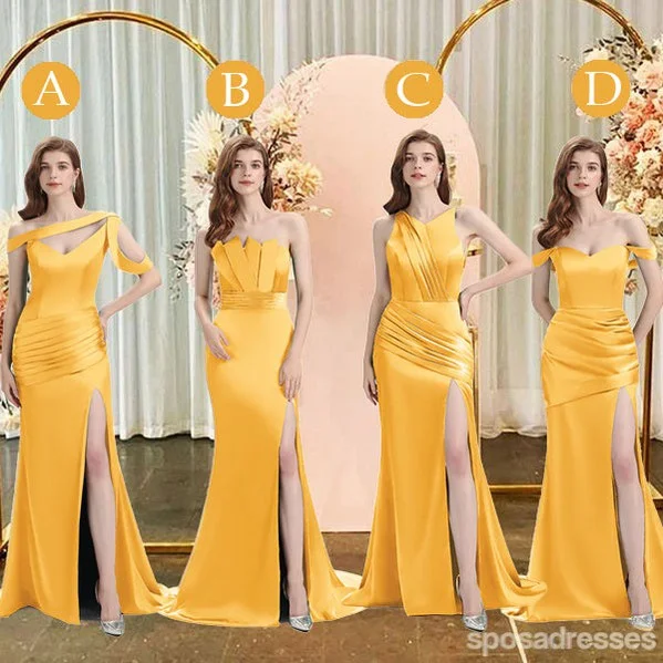 Mismatched Marigold Mermaid Cheap Bridesmaid Dresses Online, WG1268