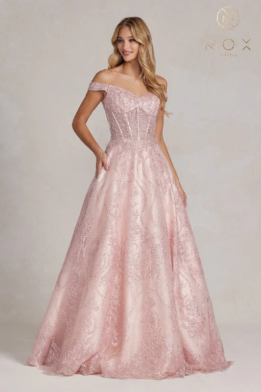 Nox Anabel -C1196 Sweetheart Beaded A Line Dress