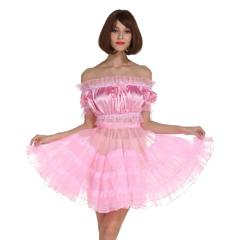 Off Shoulder Two Piece Sissy Dress