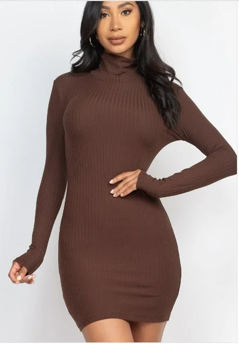 Omnia Dress- Brown