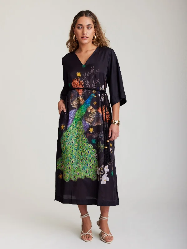 PEACOCK KAFTAN DRESS