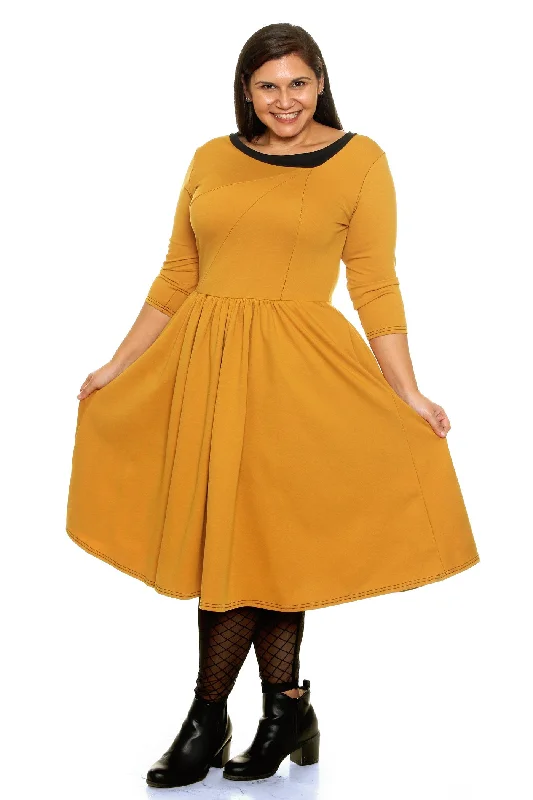 PRE-ORDER: Original Retro Swing Dress in Gold