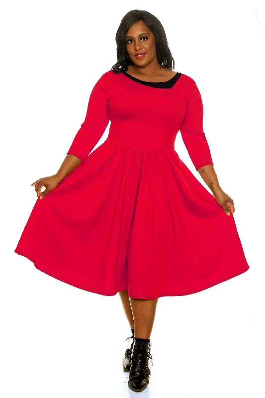 PRE-ORDER: Original Retro Swing Dress in Red