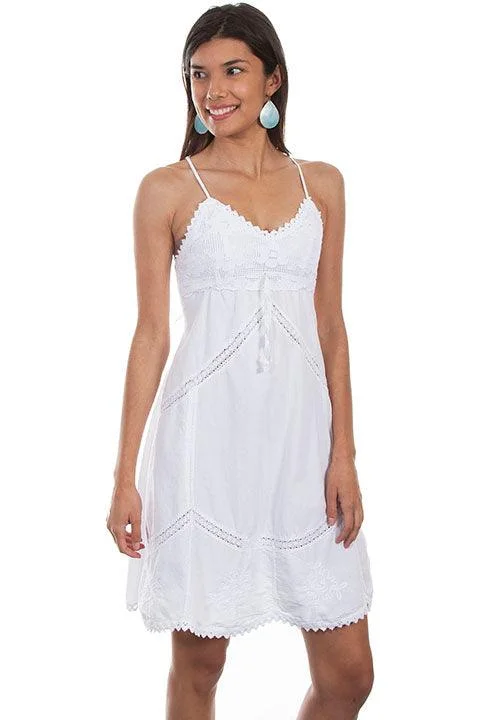 Scully WHITE SPAGHETTI STRAP DRESS