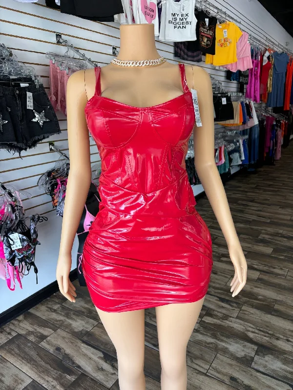 She's A Keeper Dress- Red