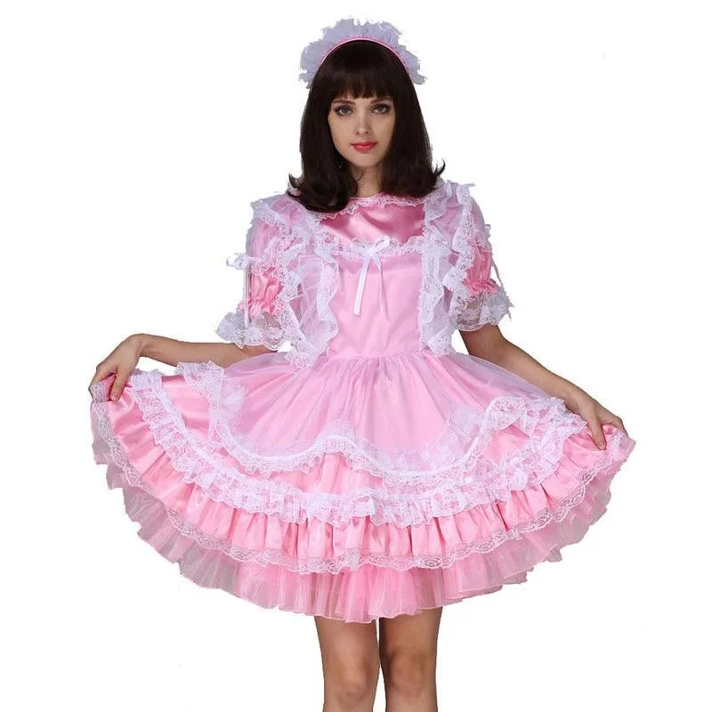 "Sissy Nancy" Lockable Satin Dress