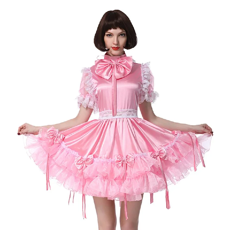 Sissy Tatiana Pink Satin Dress