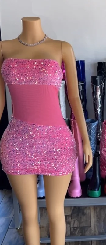 Sparked Dress- Pink