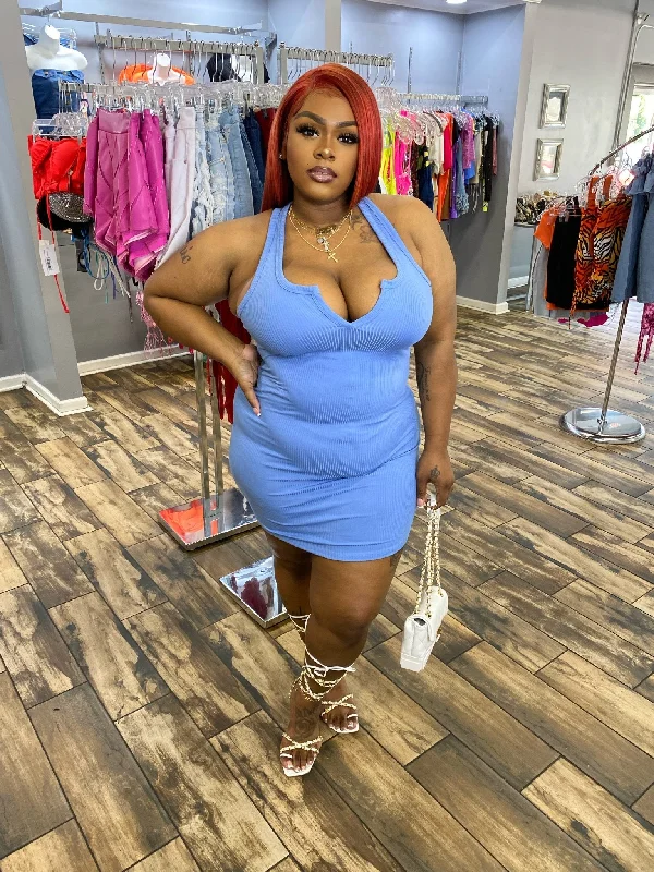 Spring Hottie Dress- Blue