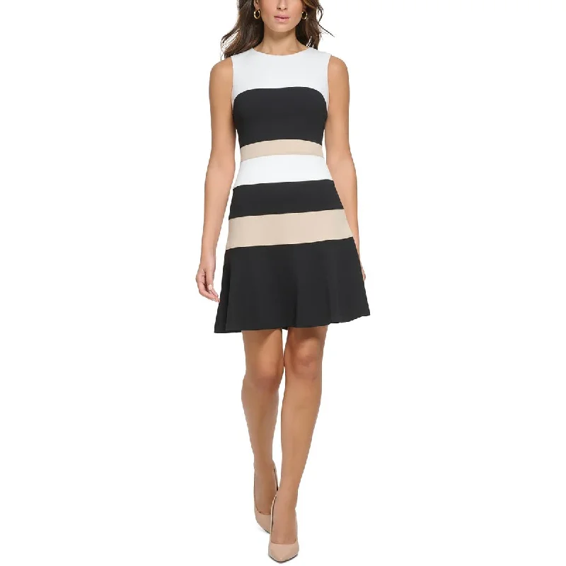 Tommy Hilfiger Womens Petites Tiered  Wear To Work Dress